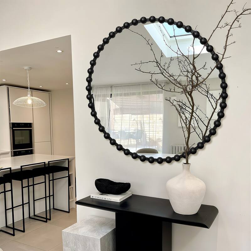 Iron Bead Wall Mirror to Enhance the Overall Otyle