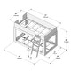 preview thumbnail 24 of 37, Mid-Century Modern Twin over Twin Low Bunk Bed
