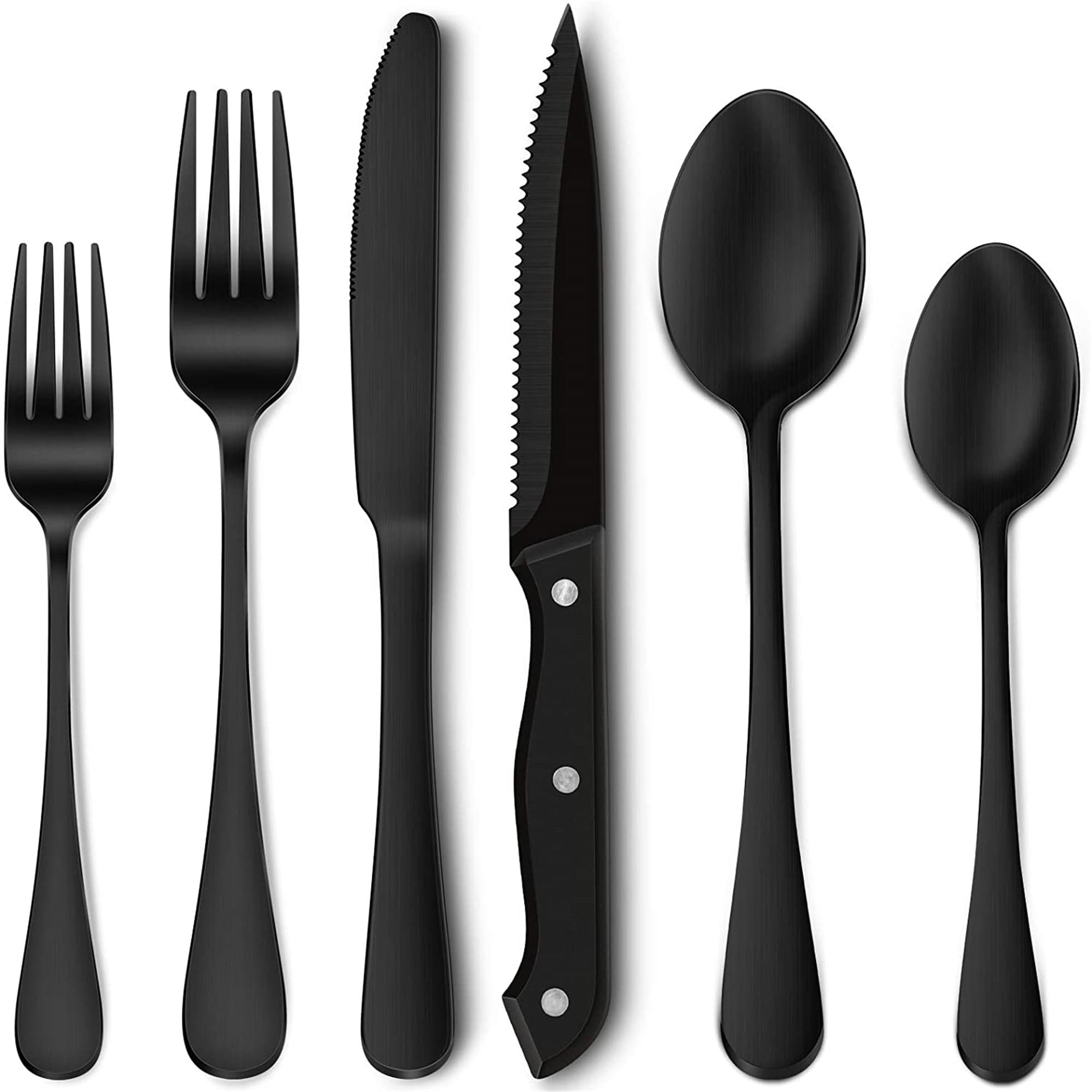 HIWARE Corrosion Resistant Stainless Steel Cutlery Set, 48-Piece