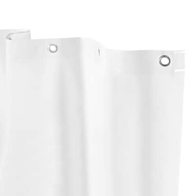 Kenney Medium Weight Extra Long PEVA Shower Curtain Liner, 70" W x 78" H - White