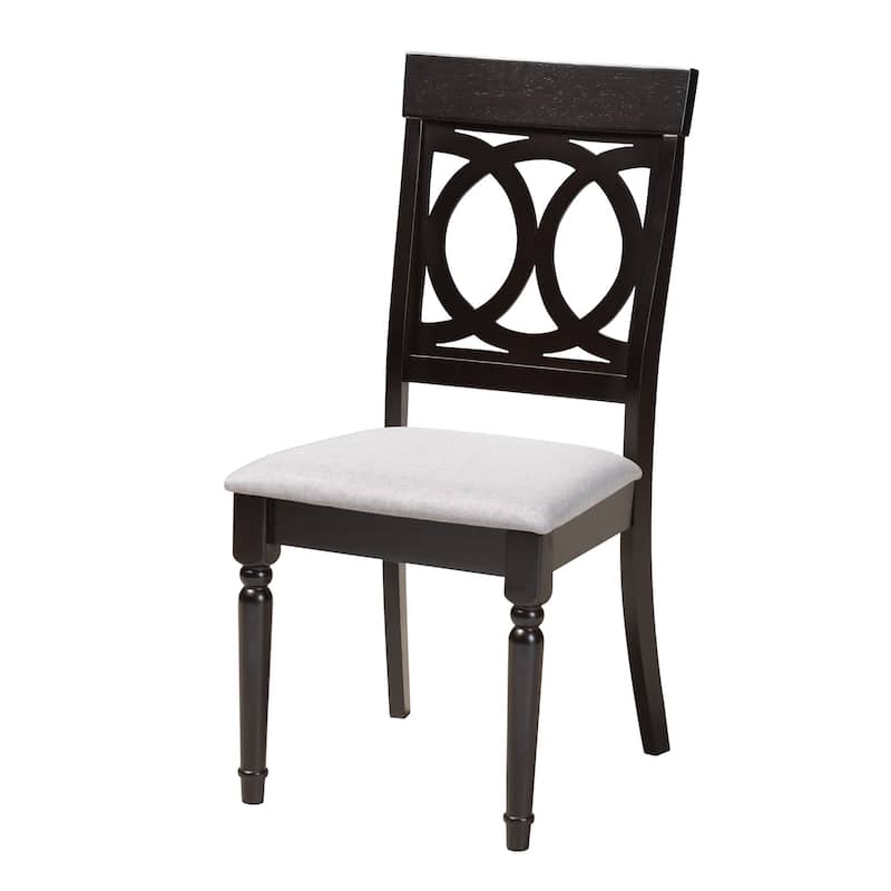 Velia Modern Fabric and Dark Brown Finished Wood 5-Piece Dining Set