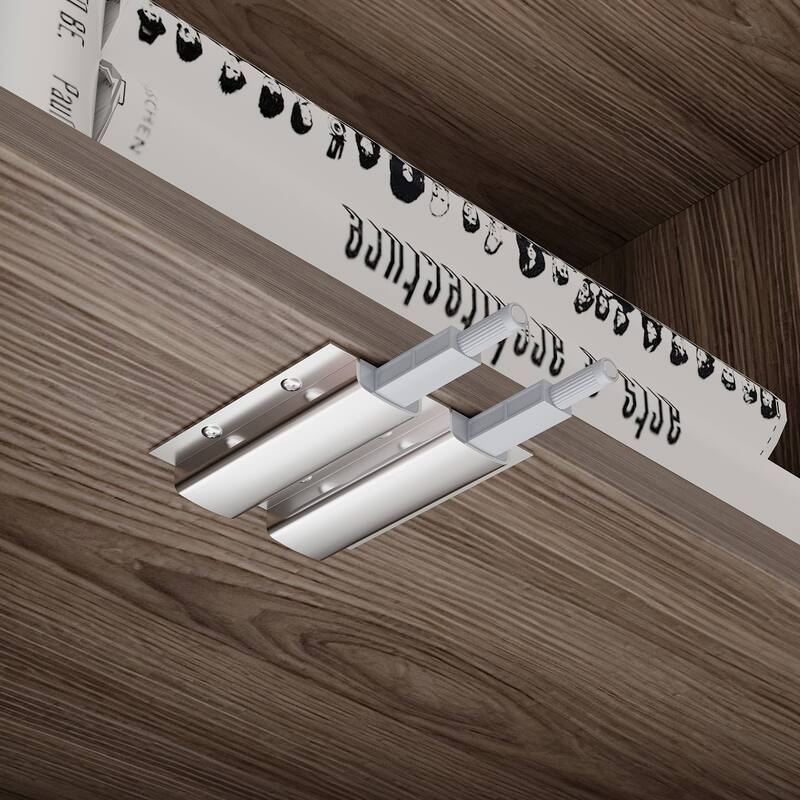 LED-Lit Wood Grain Cabinet - Configurable Storage for Home or Office