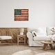 preview thumbnail 17 of 26, Stupell US American Flag Wood Textured Design Floater Frame - Red