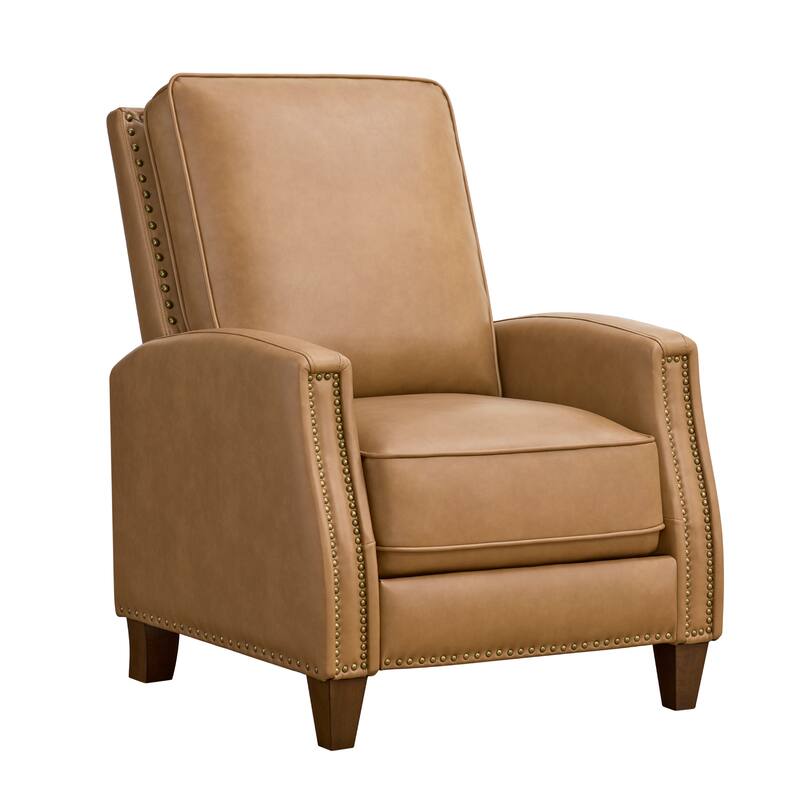 Spruce & Spring Alston Push Back Recliner Chair with Nailhead Trims for Living Room