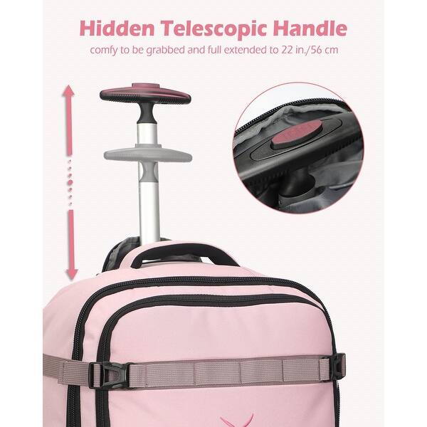 Rolling Backpack 42L Backpack with Wheels Airline Approved Carry on Luggage Laptop  Travel Backpack for Women Men Black-2024 - Bed Bath & Beyond - 42714479