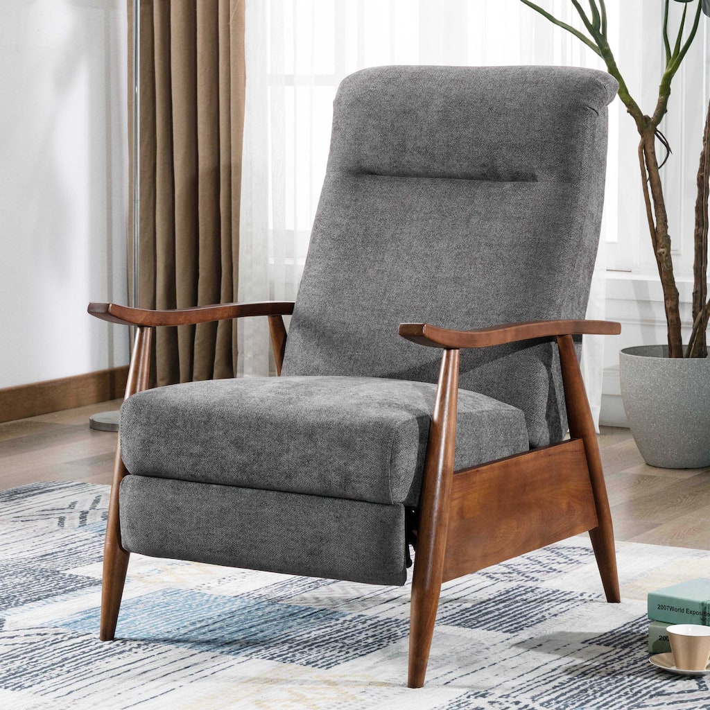 Sloan Wood Arm Push Back Recliner by Greyson Living