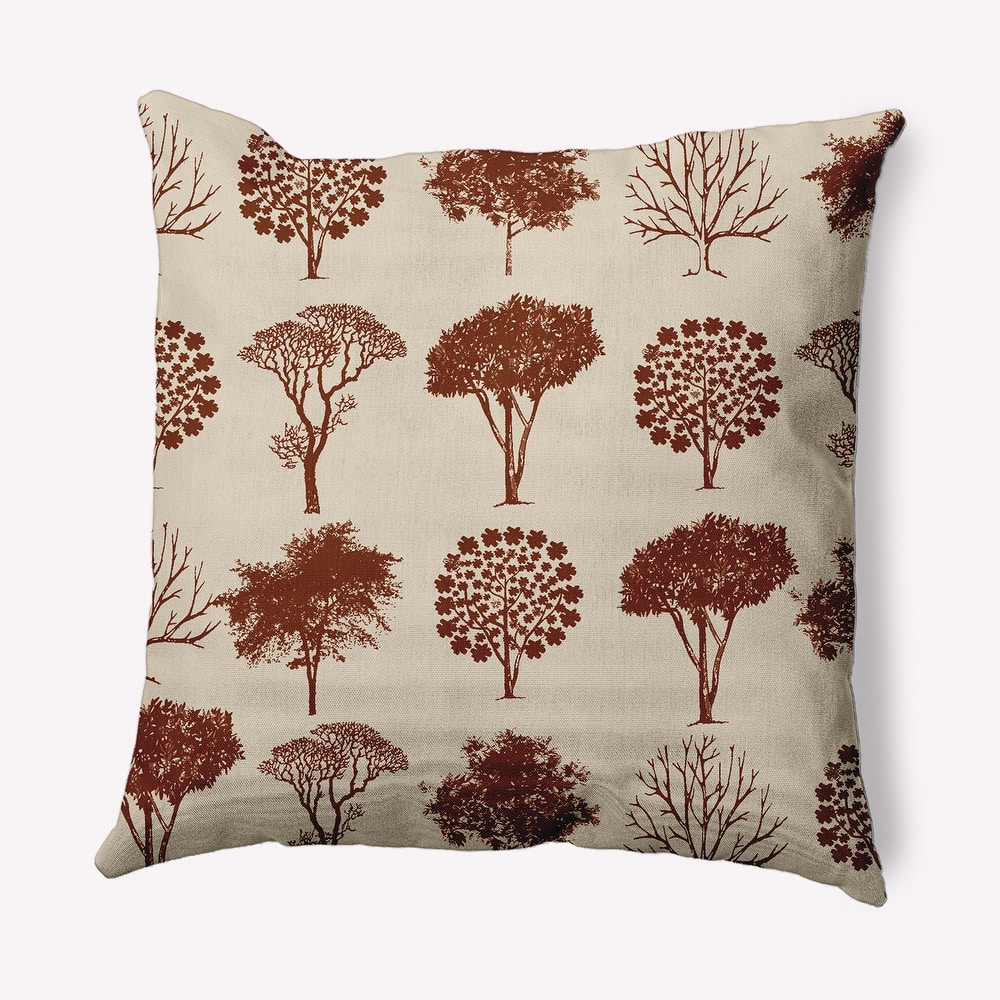 Field of Trees Decorative Throw Pillow
