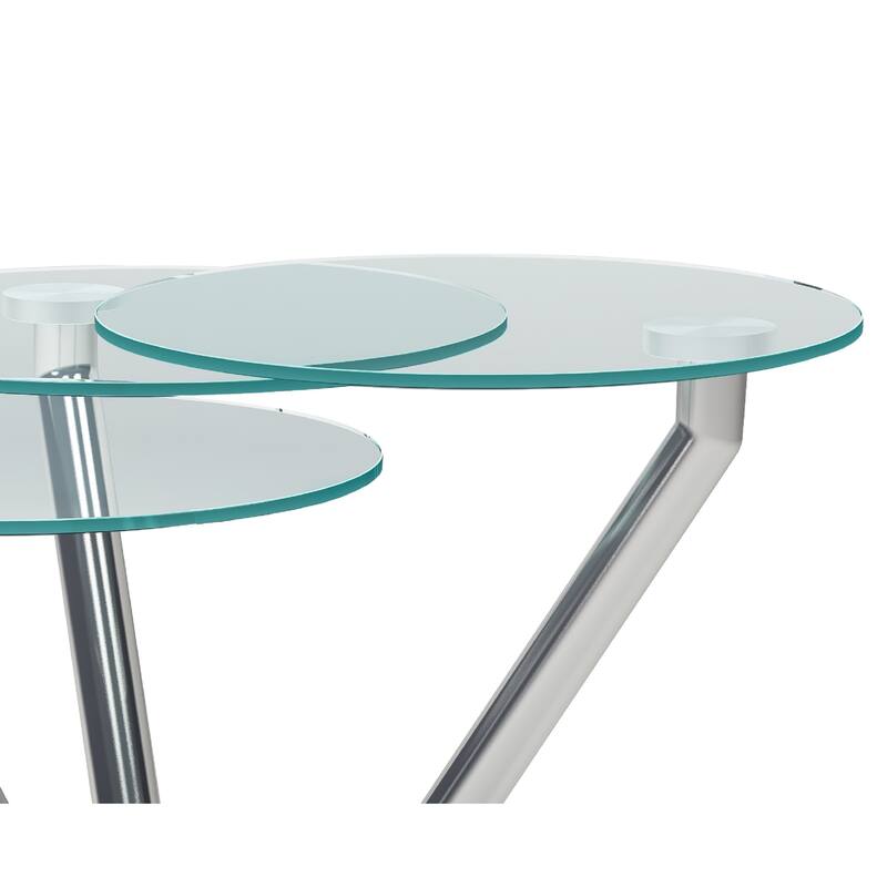 Somette Triple Surface Rotating Cocktail Table