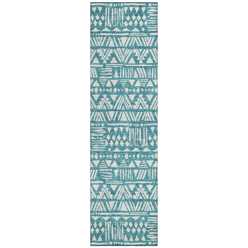 Machine Washable Indoor/ Outdoor Chantille Boho Tribal Rug