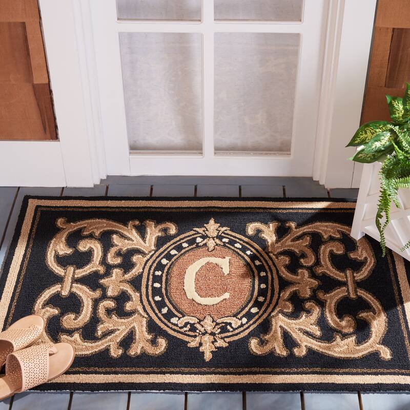SAFAVIEH Handmade Monogram Bruneta Casual Rug