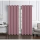 preview thumbnail 3 of 4, Cindy Solid Textured Window Curtain Panel Set Rose