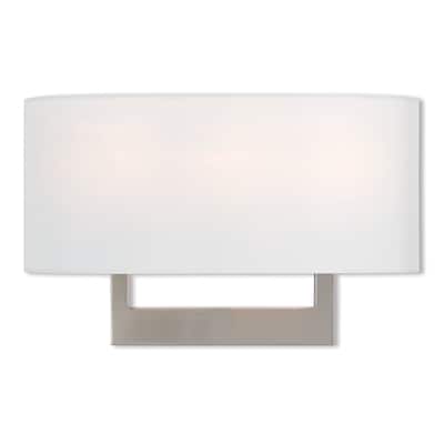 Livex Lighting Hayworth 3 Light 10" Tall Wall Sconce with Fabric Shade