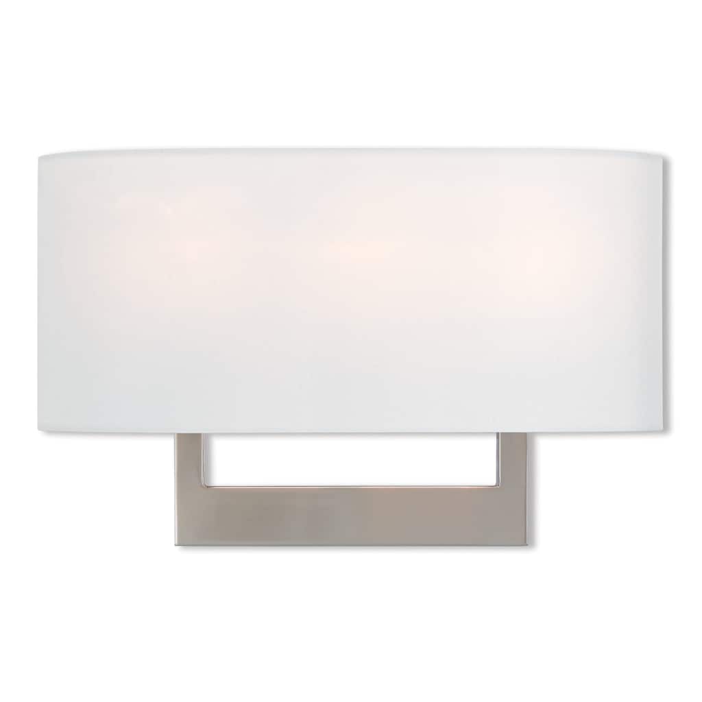 Livex Lighting Hayworth 3 Light 10" Tall Wall Sconce with Fabric Shade