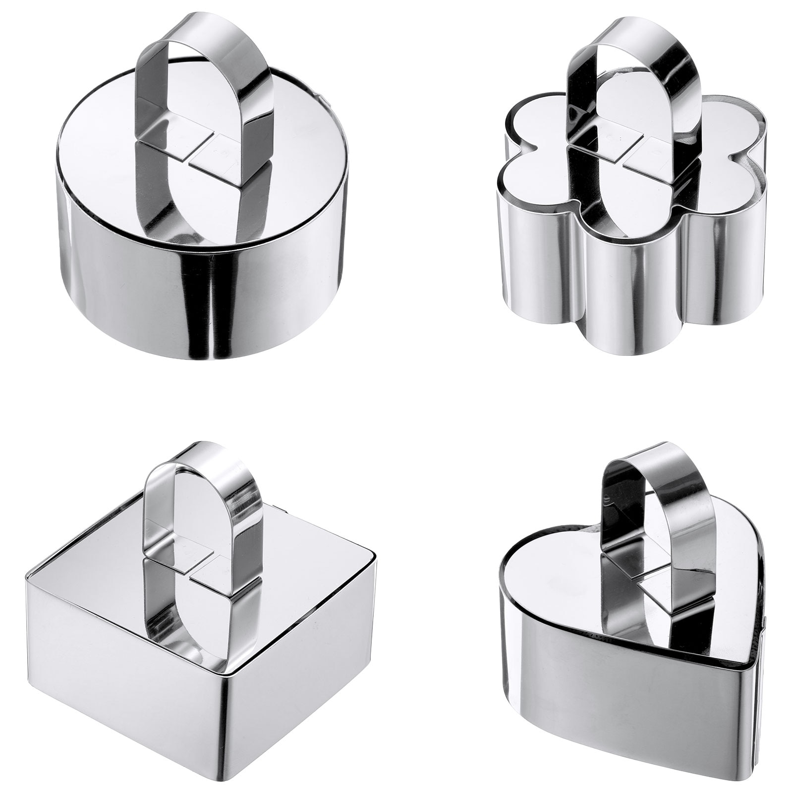 Lot De 6 Emporte-pièces Carrés Vogue E017 - Tailles 36 à 70 Mm - Pâtisserie Et Biscuits