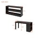 preview thumbnail 73 of 103, Modern Wooden Loft Bed with Retractable Writing Desk and 3 Drawers, Storage Stairs and Shelves