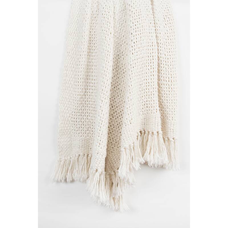 Rizzy Home Knitted Solid Color Throw, 50"X60"