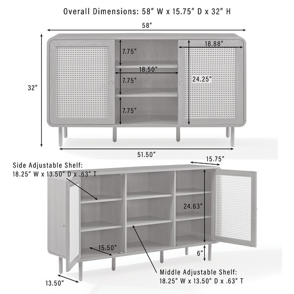 Crosley Nora Sideboard - 15.75