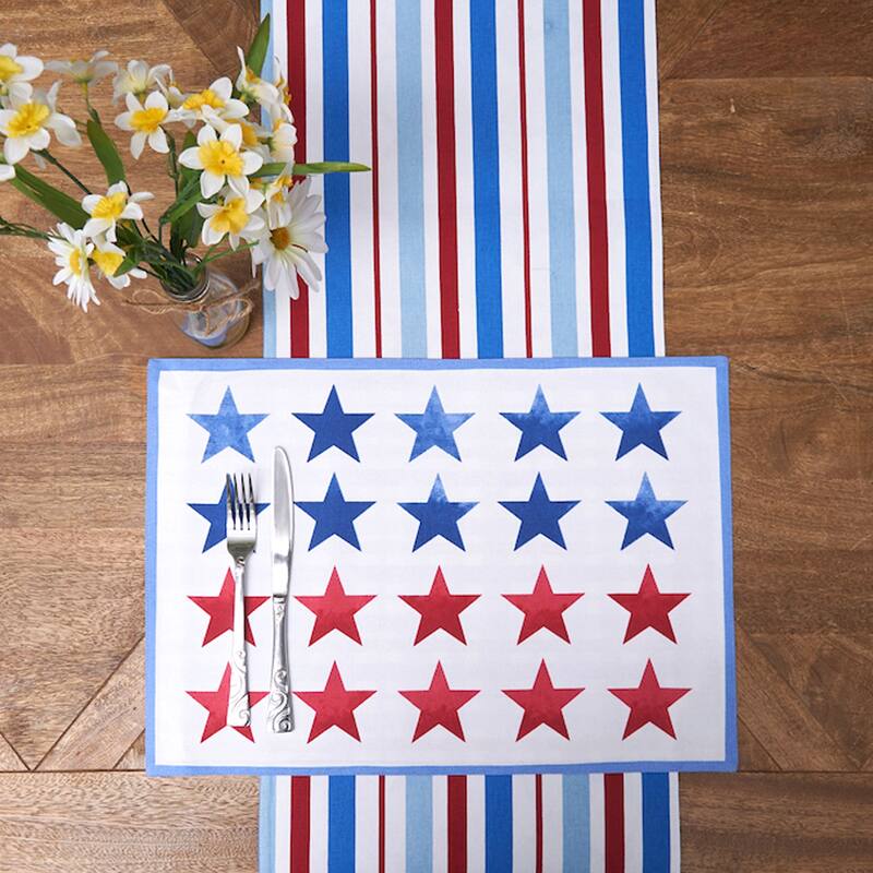 Red White & Pow Placemat Set 6