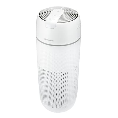 Homedics 5-in-1 Air Purifier Tower, True HEPA Filtration, UV-C Technology, Activated Carbon Oder Filter, Reduces Bacteria/Virus