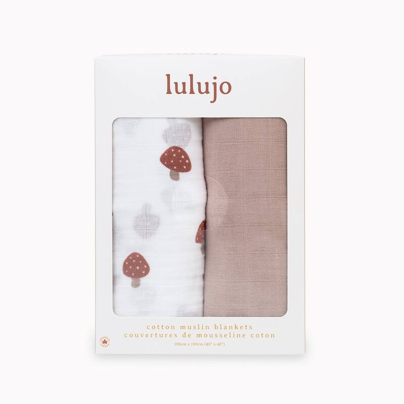 lulujo 2 PK Muslin Swaddling Blankets