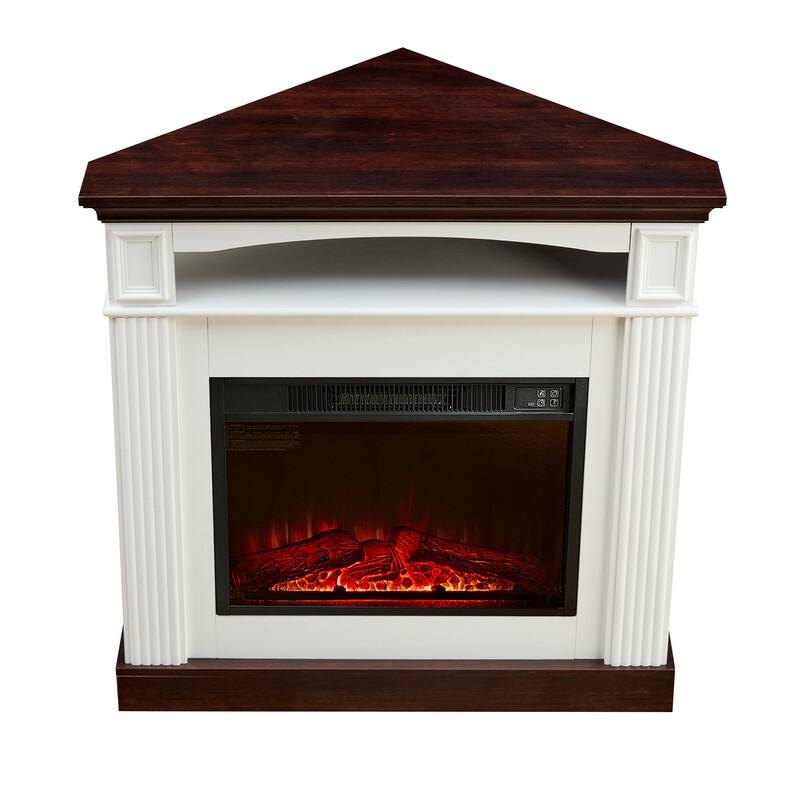 18/23 Inch Electric Fireplace Insert 3D Infrared Heater with Realistic Logs Flames Glass View IR Remote Control 1400W 120V,Black