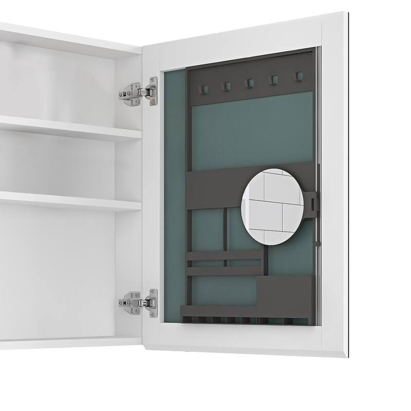 Topcraft Frameless Mirrored Medicine Cabinet in White