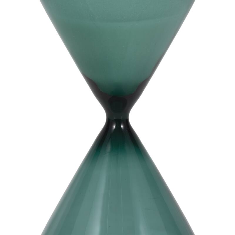 Modern Glass Hourglass Sculpture - Home Decor