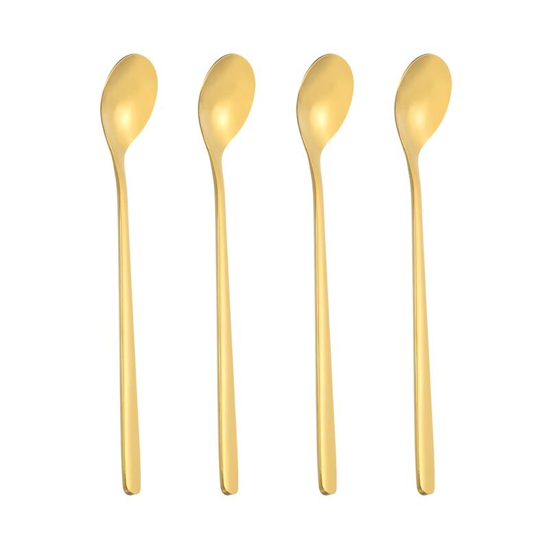 Long Handle Iced Tea Spoon, 4 Pcs 6" Stainless Steel Long Spoons