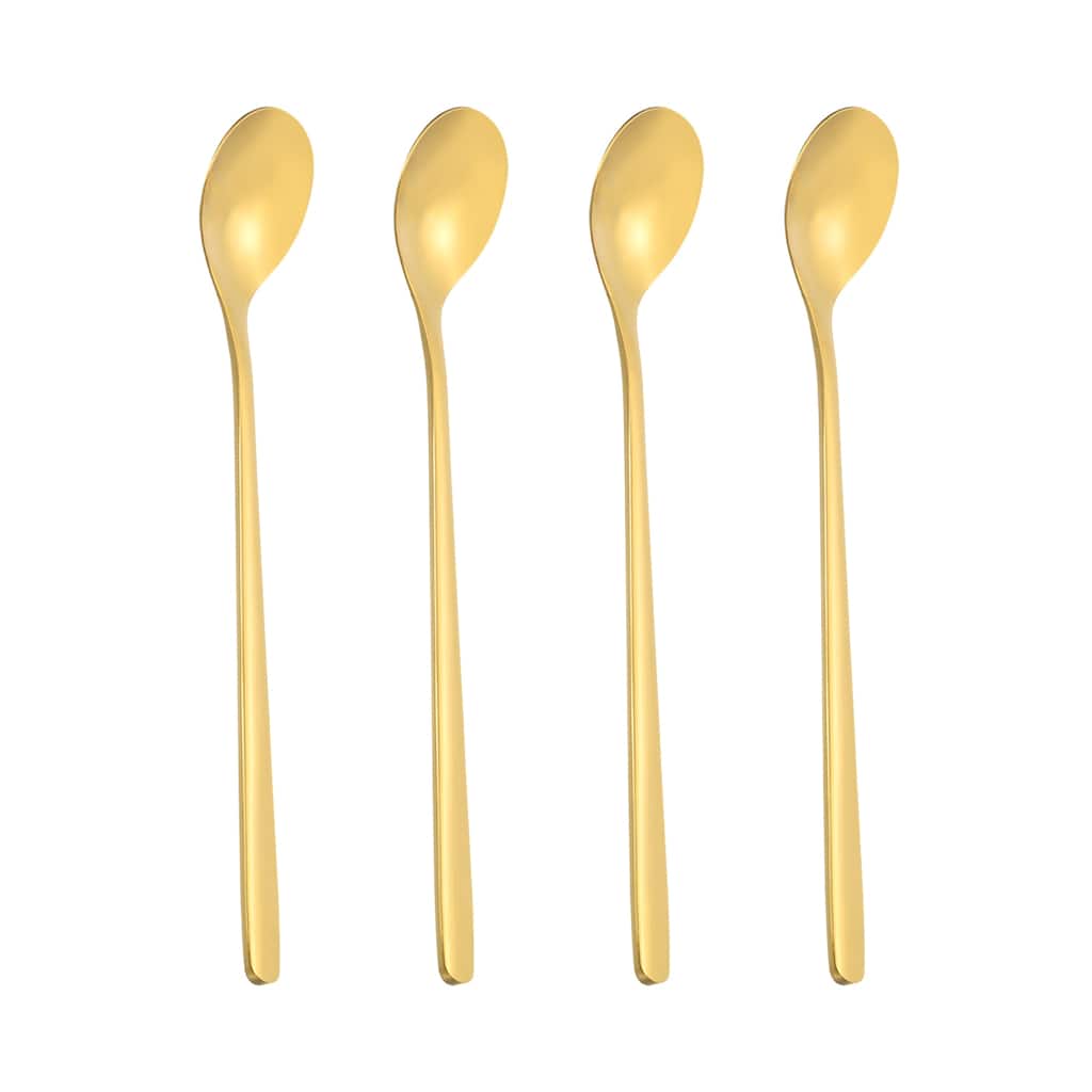Long Handle Iced Tea Spoon, 4 Pcs 6" Stainless Steel Long Spoons