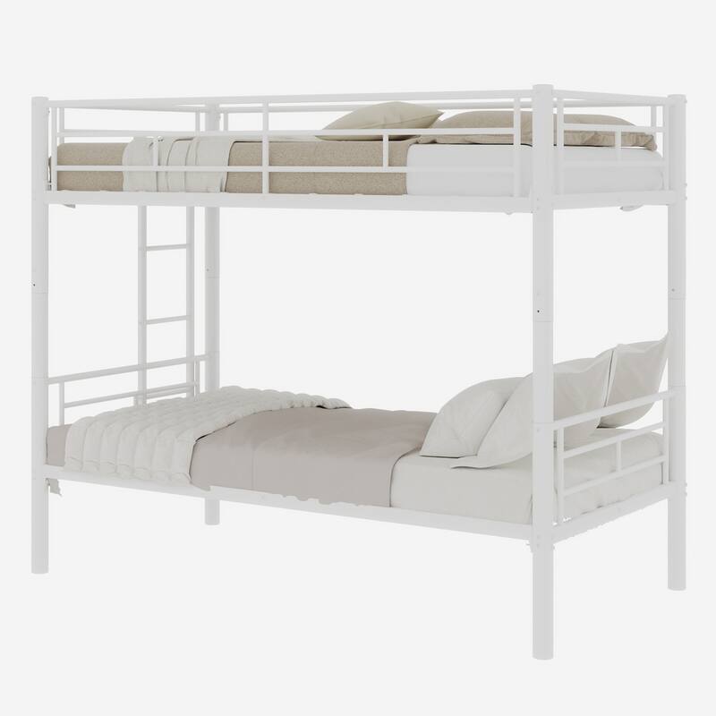 GDFStudio - Twin Over Twin Metal Convertible Bunk Bed Frame