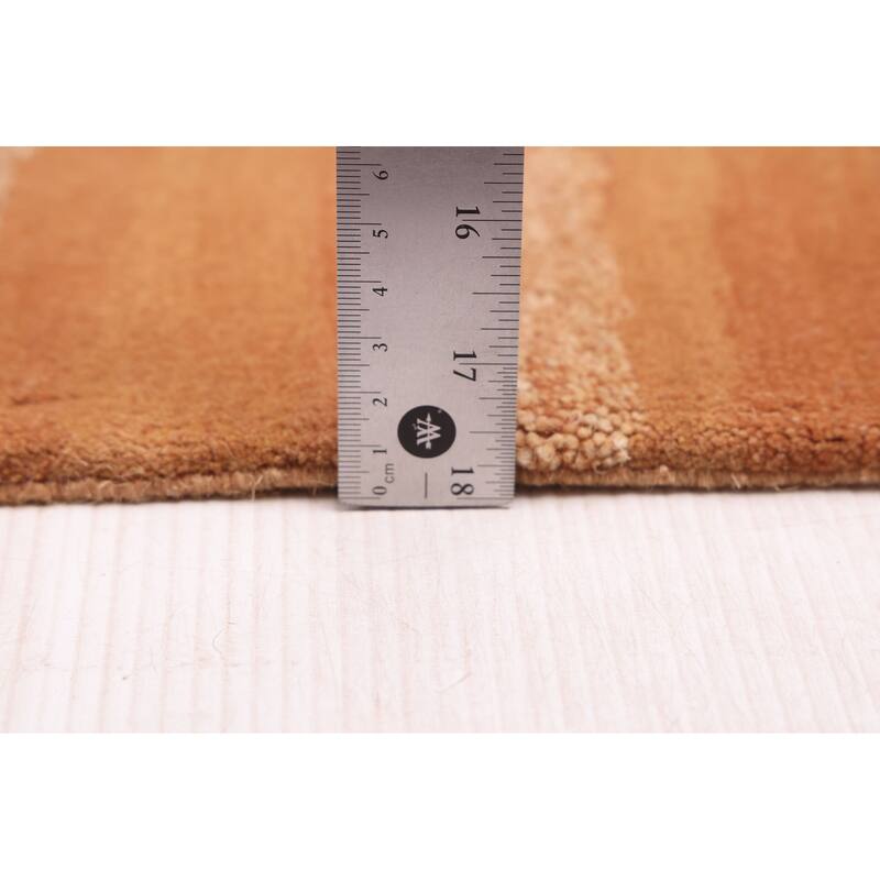 ECARPETGALLERY Hand-knotted Opulence Brown Wool Rug - 5'0 x 7'6