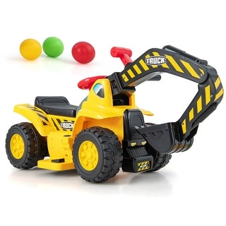 Costway 6V Electric Kids Ride On Excavator Pretend Play Toy Tractor w/ - See Details