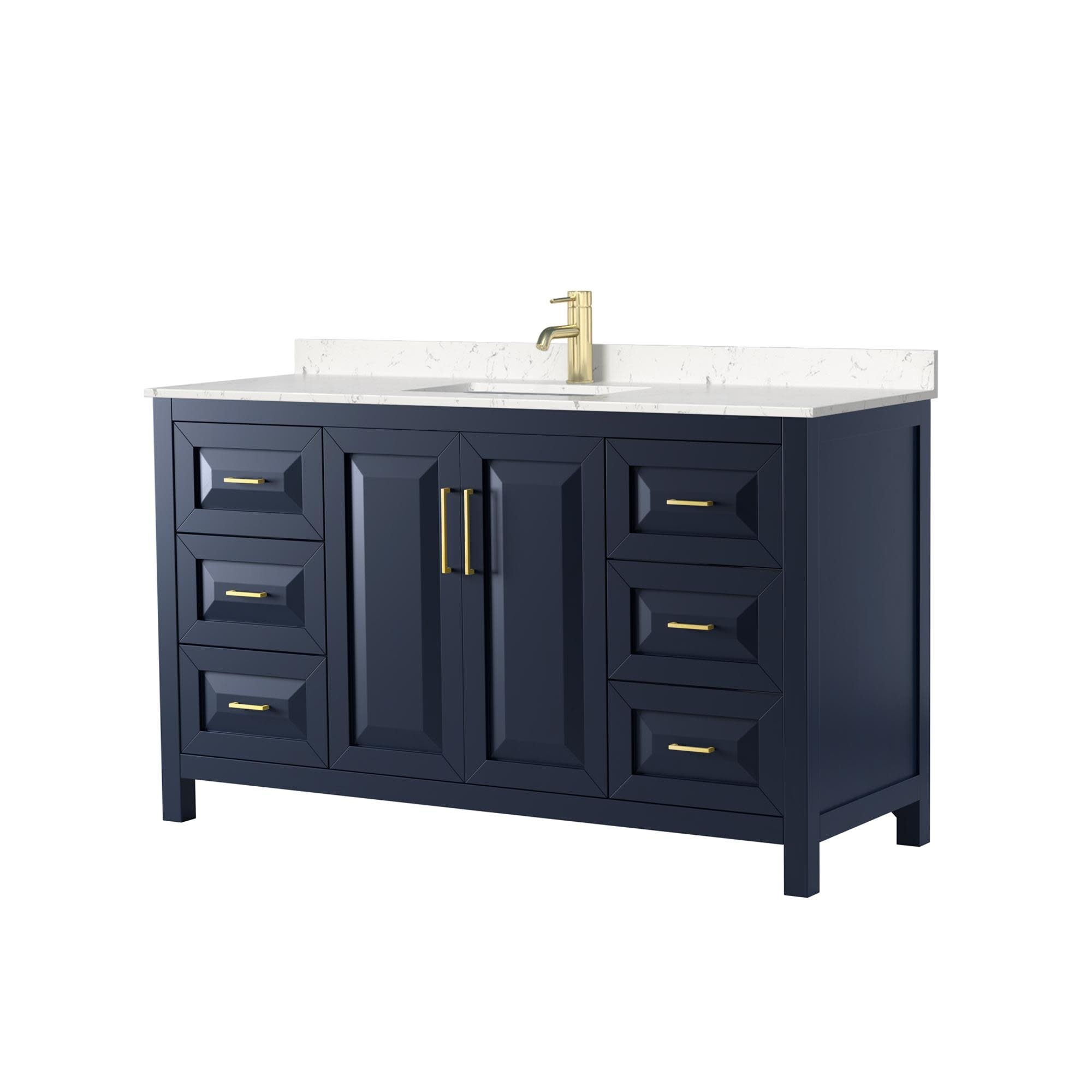 Wyndham Collection Daria 60" Free Standing Single Basin Vanity Set