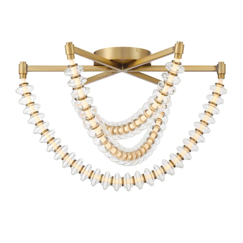 Minka Lavery 5645-L Pearl 28" Wide Semi-Flush Ceiling Fixture