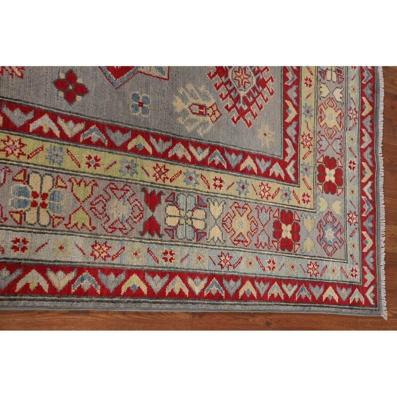 Kazak Oriental Area Rug Handmade Traditional Bedroom Wool Carpet - 6'9" x 9'9"