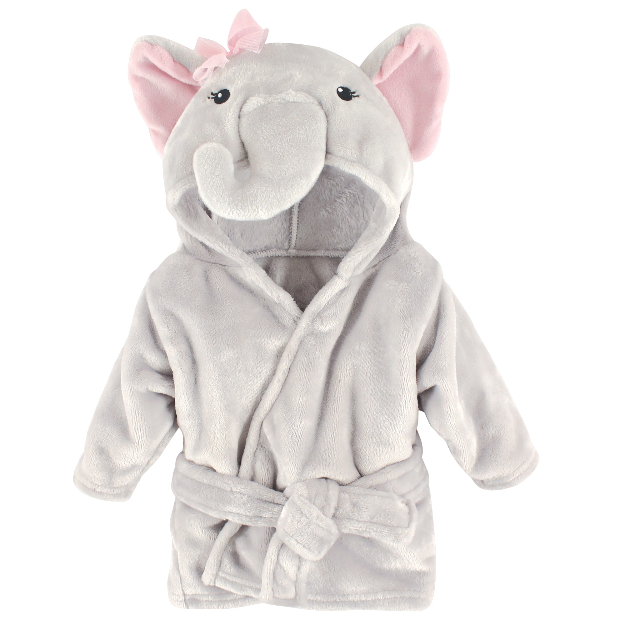 Hudson Baby Infant Boy Plush Pool and Beach Robe Cover-up, Pretty Elephant