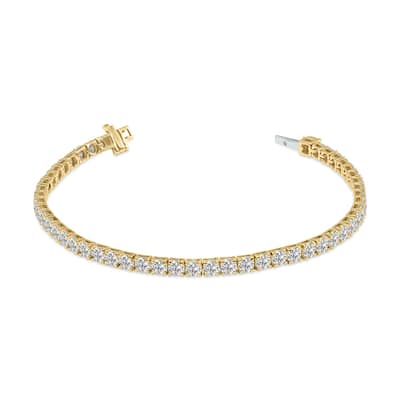 Marquee 6 Carat TW Lab Grown Diamond Tennis Bracelet in 14K Yellow Gold