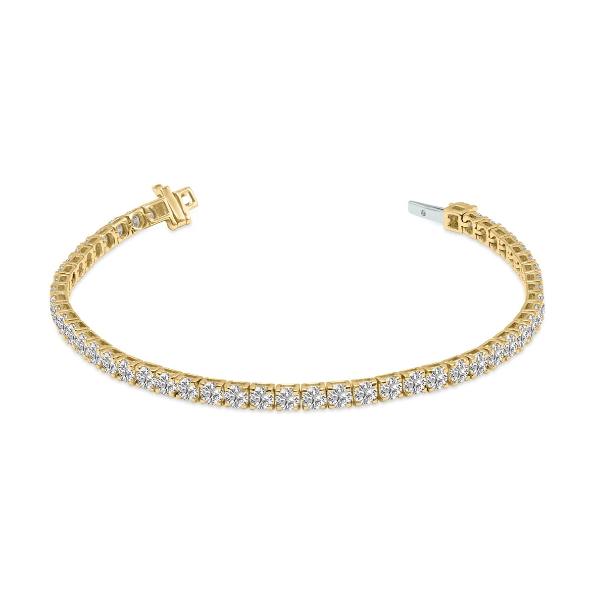 Marquee 6 Carat TW Lab Grown Diamond Tennis Bracelet in 14K Yellow Gold