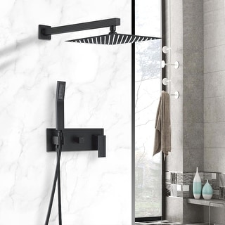 Shower System Wall Mounted with Rough-in Valve Bathroom Combo Set - Bed ...