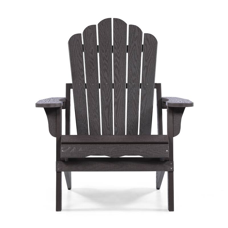 Haven Folding Poly Resin Plastic Adirondack Chair