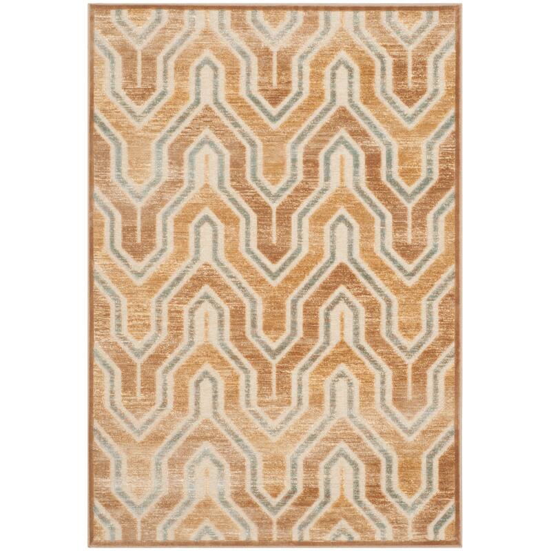SAFAVIEH Paradise Flavie Modern Viscose Rug - 4' x 5'7" - Taupe/Multi
