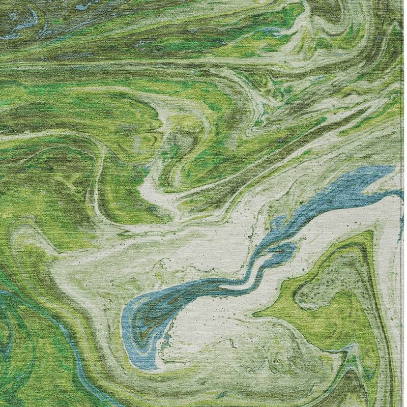 HomeRoots Abstract Transitional Rectangle Outdoor Rug