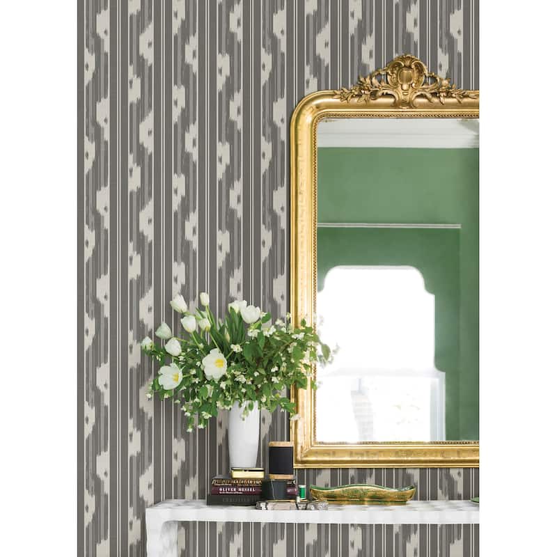 NuWallpaper Waverly Ojai Charcoal Peel and Stick Wallpaper - N/A