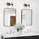 preview thumbnail 4 of 25, Olia Modern Black 3-Light Bathroom Vanity Light Minimal Globe Glass Wall Sconce
