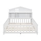 preview thumbnail 8 of 21, Full-size Floor Beds with Bookcases and Blackboards, Versatile with Guard rails, Solid Wood Floor Beds with Storage Headboards