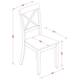 Dining Set Included Pedestal Dining Table and Wooden Chairs - Linen White Finish (Number of Chair Option)