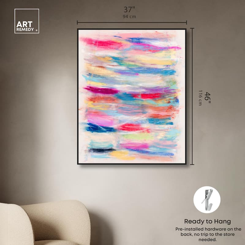 Color Bands Canvas by Art Remedy