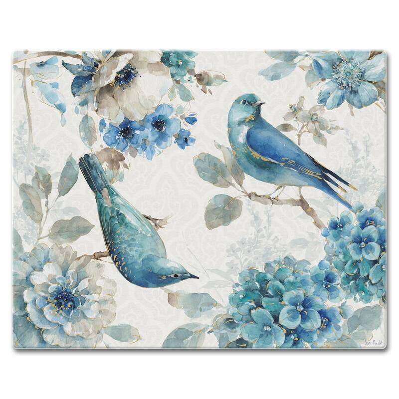 Counter Art Glass Cutting Board / Counter Saver 12"x15", Indigold - 12"x15"