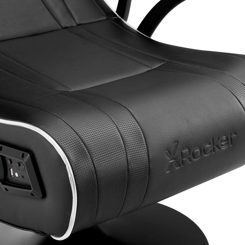CXR3 LED Audio Pedestal Gaming Chair with Subwoofer, Black/LED