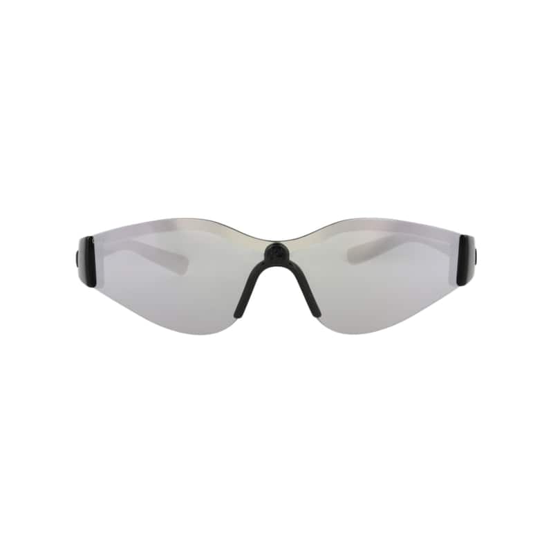 Gucci Shield-Frame Injection Sunglasses - Black Black Silver - Black - Grey Lens